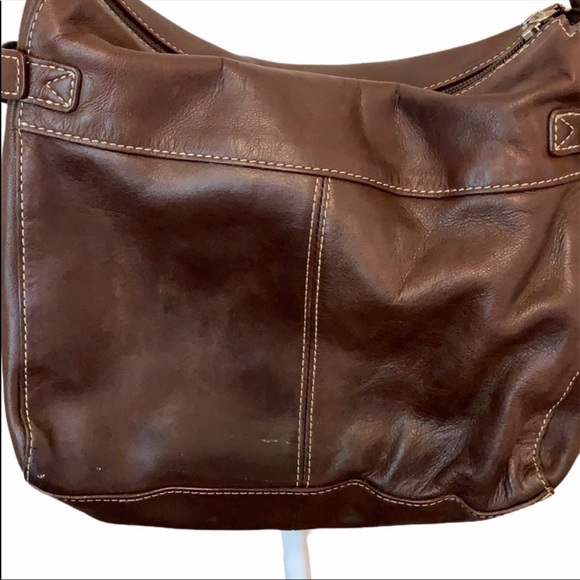 🔴SOLD🔴 Fossil Vintage Dark Brown Leather Bag - Picture 4 of 9
